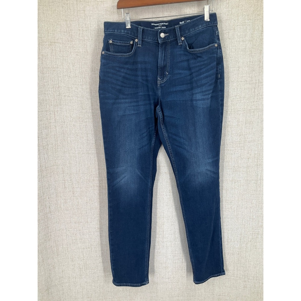 Banana Republic Travel Jeans Women‎ 31 Dark Wash Denim Athletic Stretch Classic